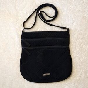 Vera Bradley black quilted crossbody bag